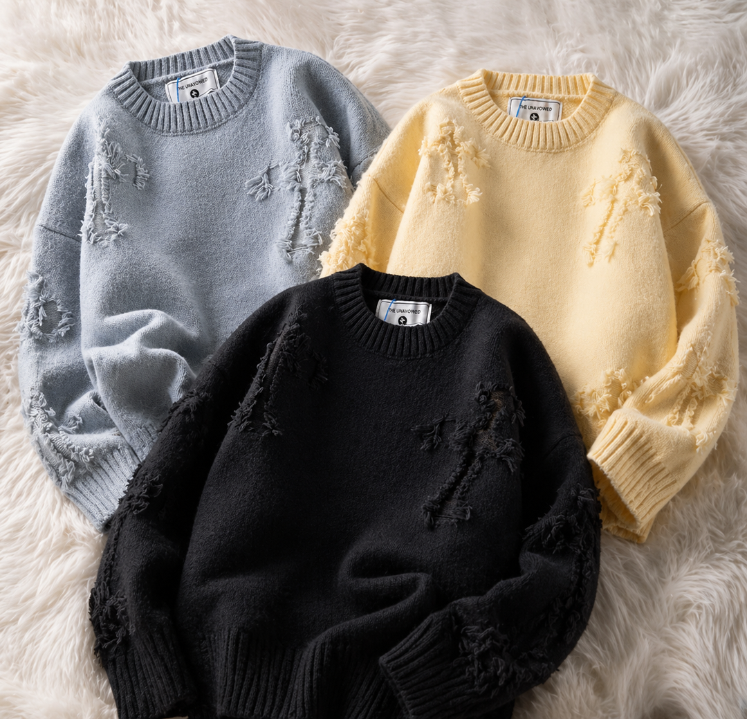 Frost Distressed Knit