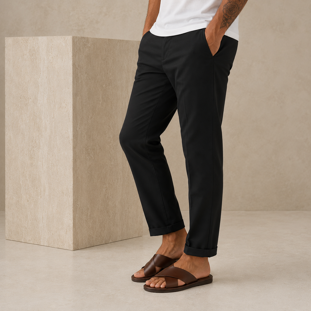 Montevio Cross Leather Slides