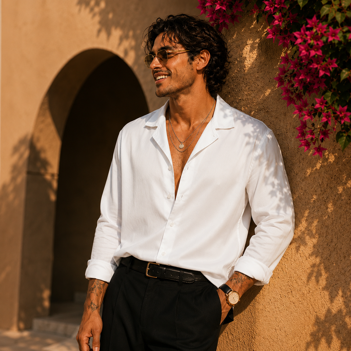 Santorini Cuban Linen Shirt