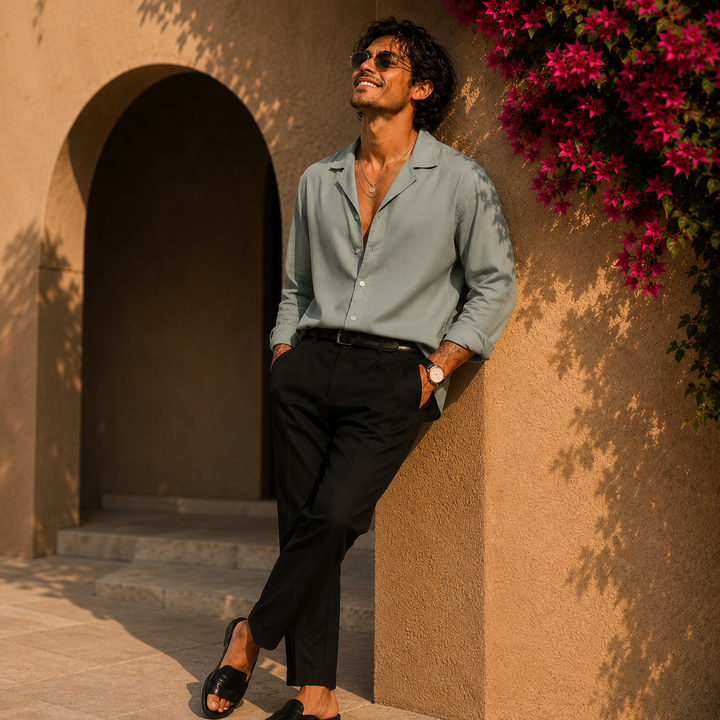 Santorini Cuban Linen Shirt