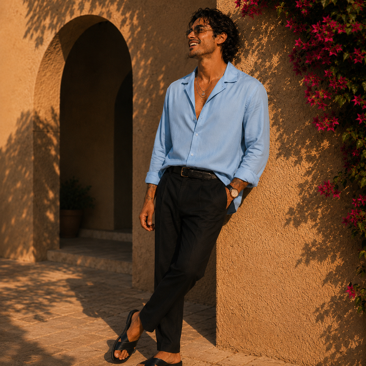 Santorini Cuban Linen Shirt