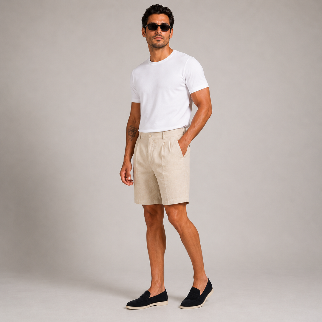 Capri Linen Shorts