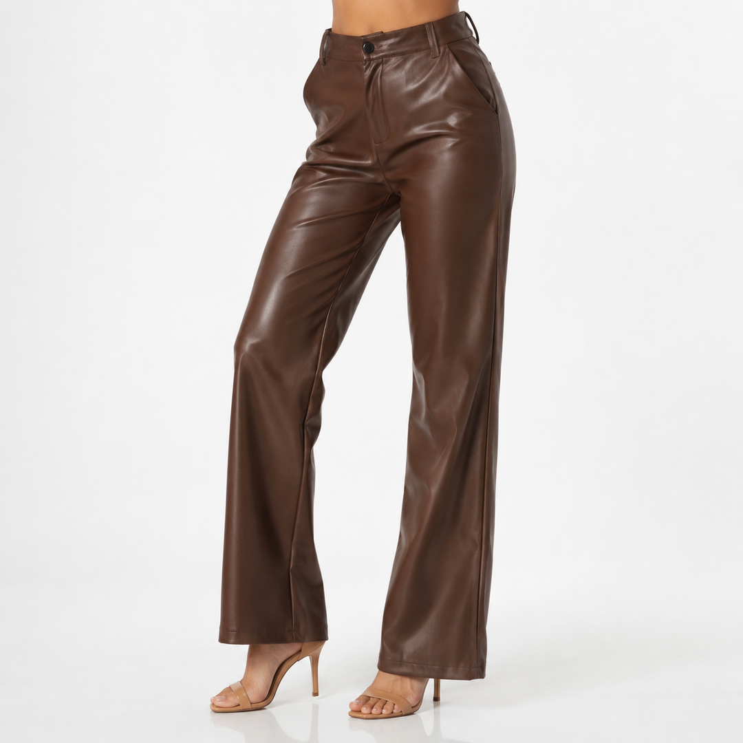 Noir Sculpt Leather Pants