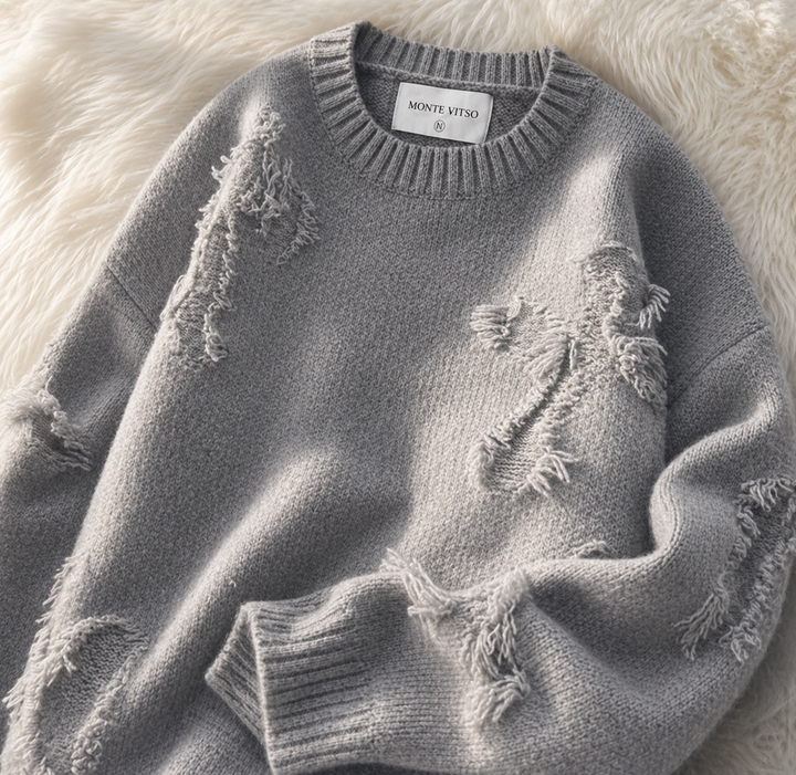 Frost Distressed Knit