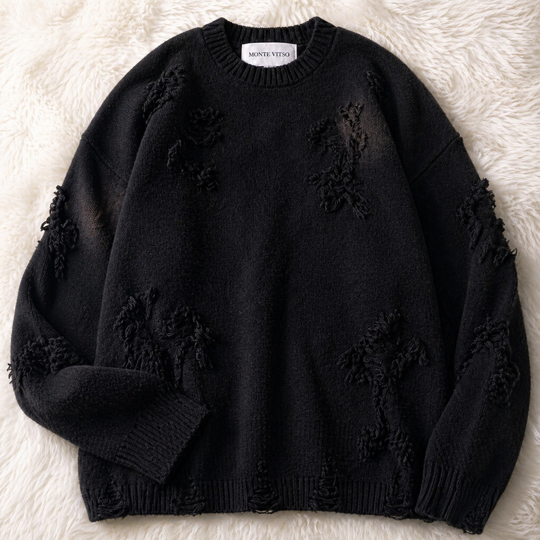 Frost Distressed Knit