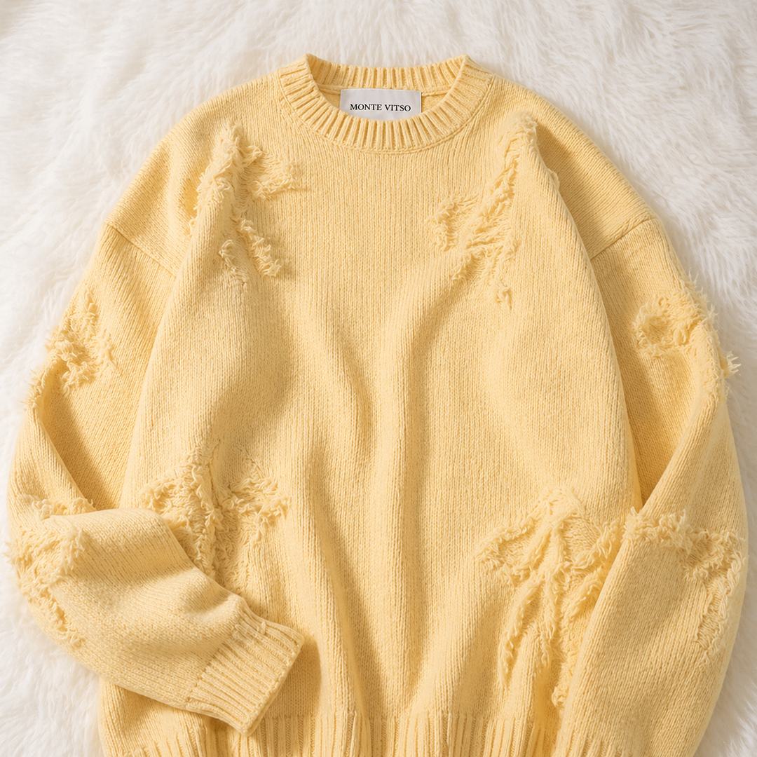 Frost Distressed Knit