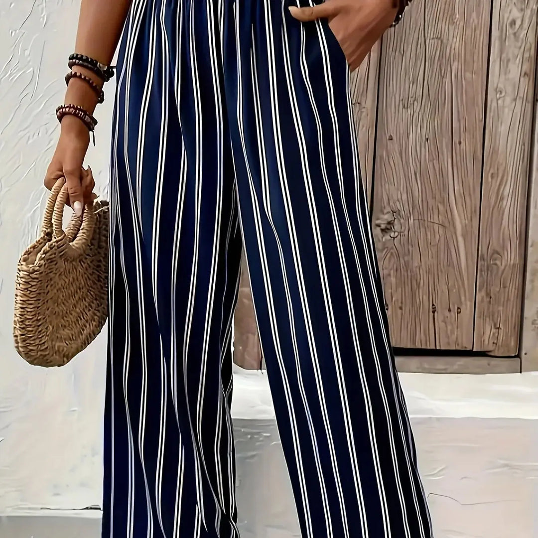 Riviera Stripe Wide Pants