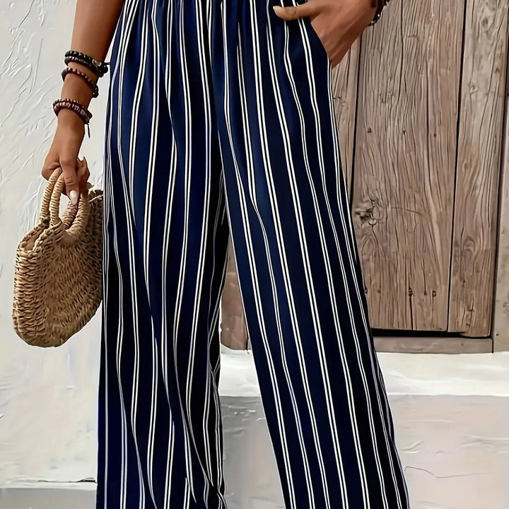 Riviera Stripe Wide Pants
