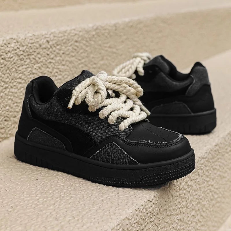 MONTE VITSO – Noir Rope Street Sneakers