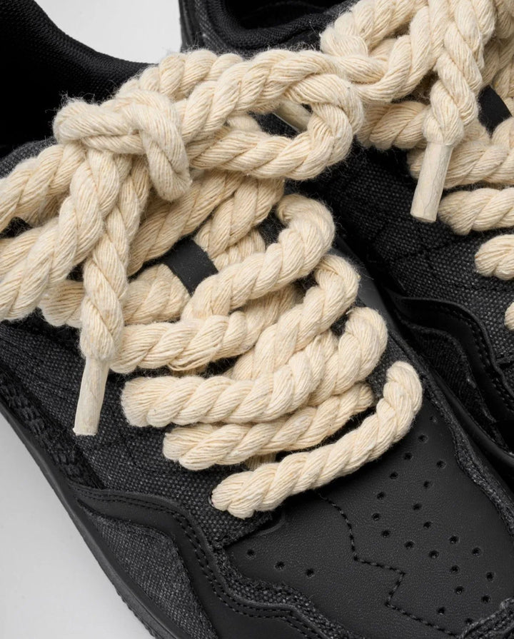 MONTE VITSO – Noir Rope Street Sneakers