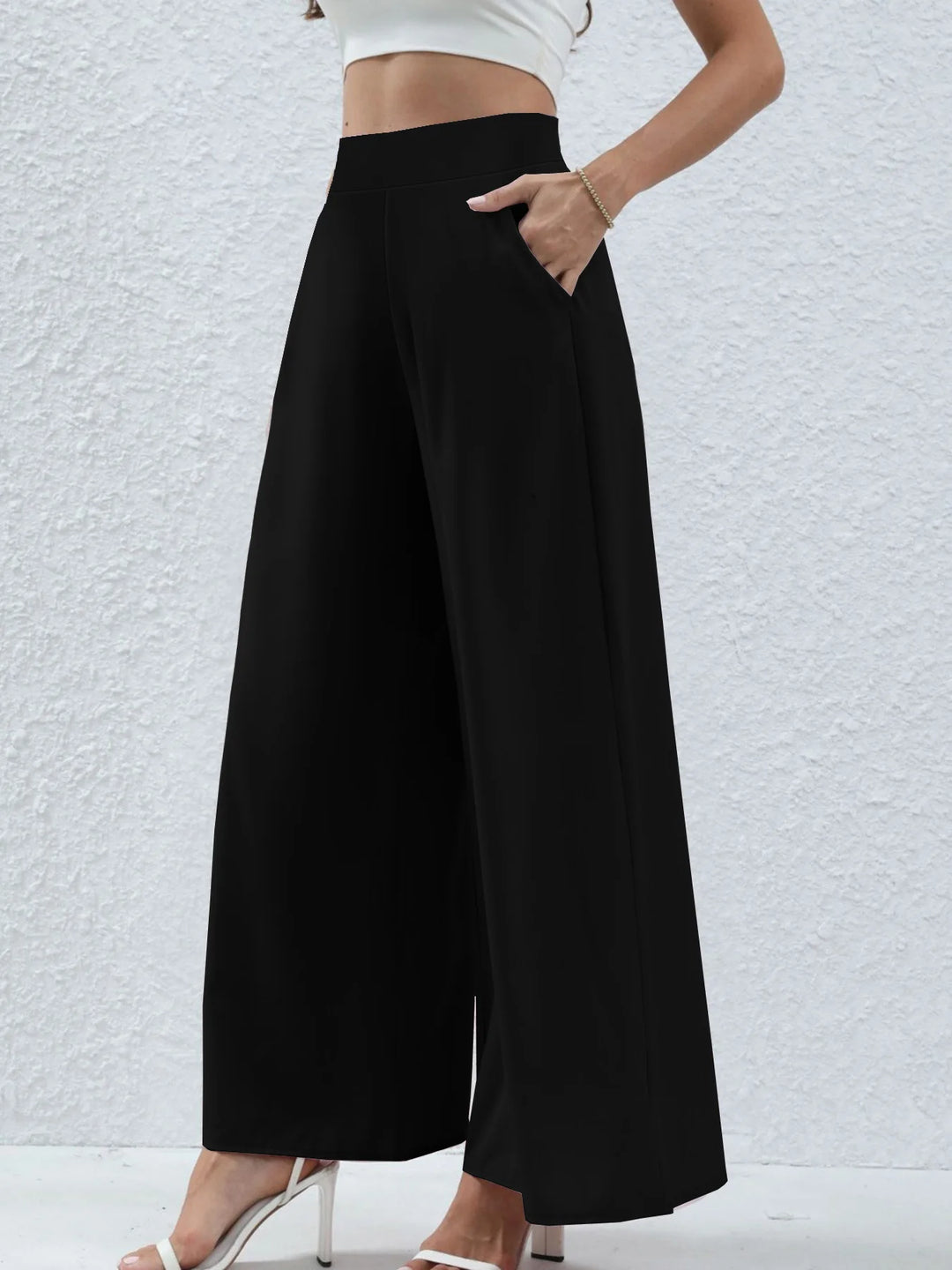 Noir Wide-Leg Trousers