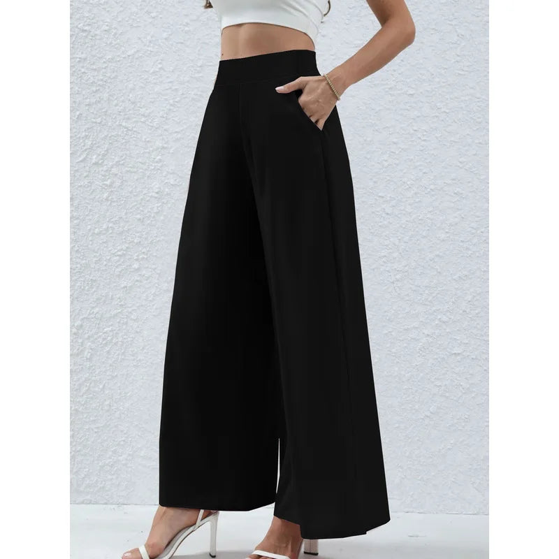 Noir Wide-Leg Trousers