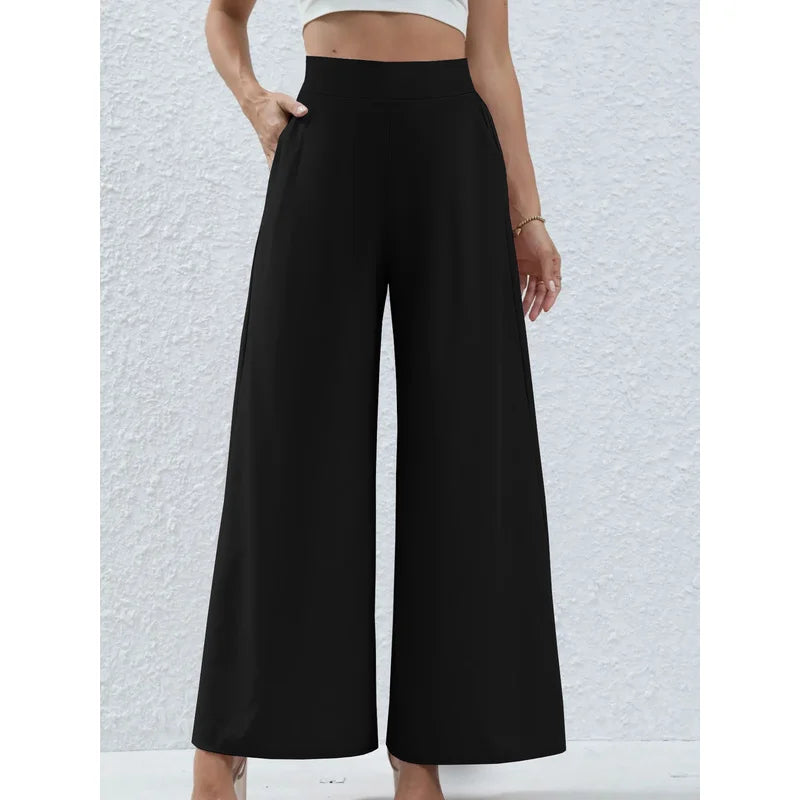 Noir Wide-Leg Trousers