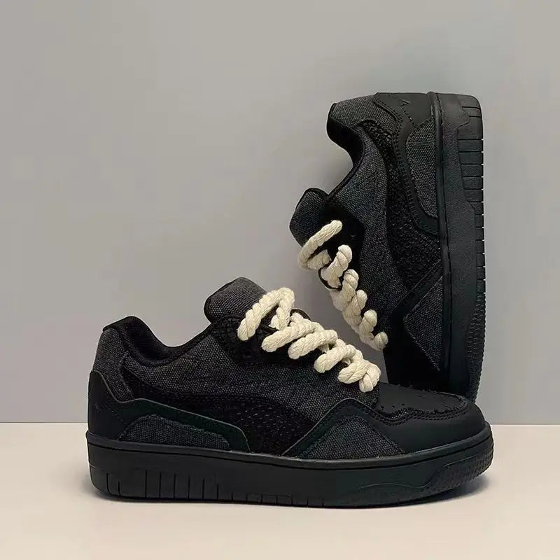 MONTE VITSO – Noir Rope Street Sneakers