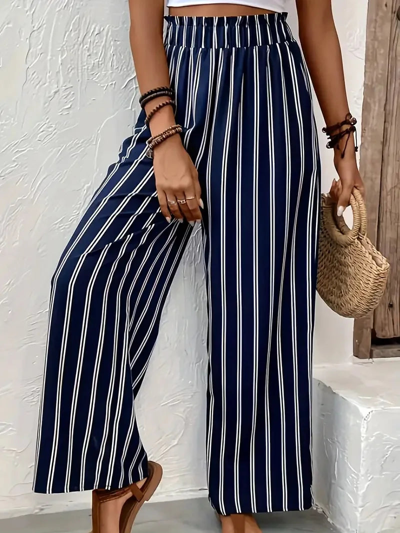 Riviera Stripe Wide Pants